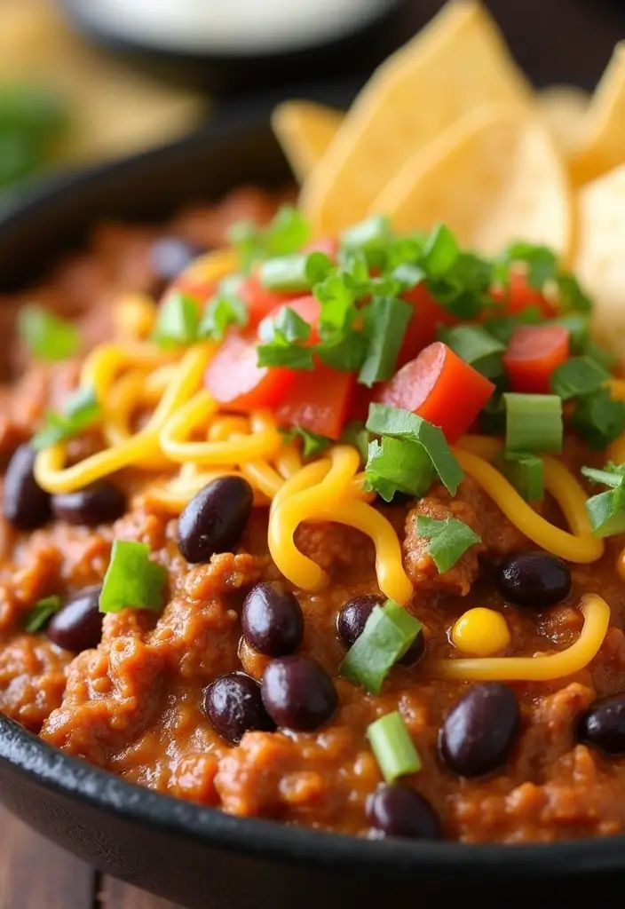 30 Hamburger Taco Dip Recipes for Parties and Game Day 48 30 Hamburger Taco Dip Recipes for Parties and Game Day - 8. Tex-Mex Hamburger Taco Dip