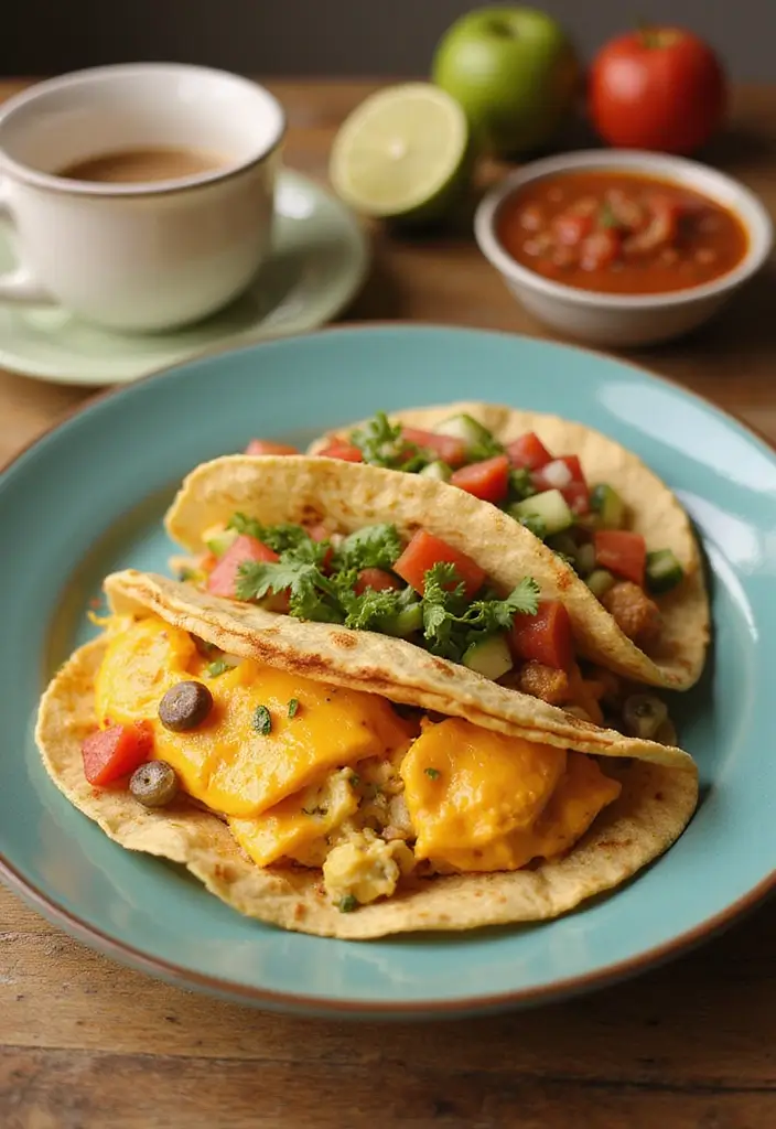 30+ Keto Taco Tuesday Recipes That Keep It Fun 50 30+ Keto Taco Tuesday Recipes That Keep It Fun - 8. Egg and Cheese Breakfast Tacos