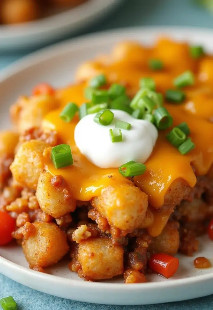 30+ Taco Tater Tot Casserole Recipes the Whole Family Will Love 99 30+ Taco Tater Tot Casserole Recipes the Whole Family Will Love - 15. Taco Tater Tot Casserole with Peppers and Onions