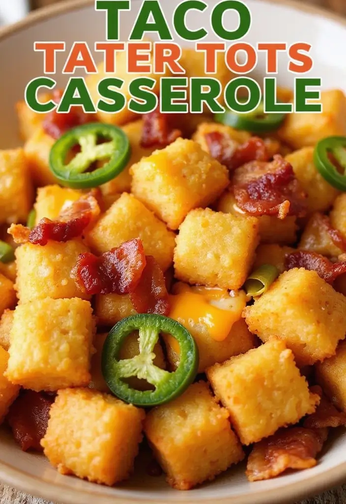30+ Taco Tater Tot Casserole Recipes the Whole Family Will Love 181 30+ Taco Tater Tot Casserole Recipes the Whole Family Will Love - 27. Taco Tater Tot Casserole with Smoky Bacon