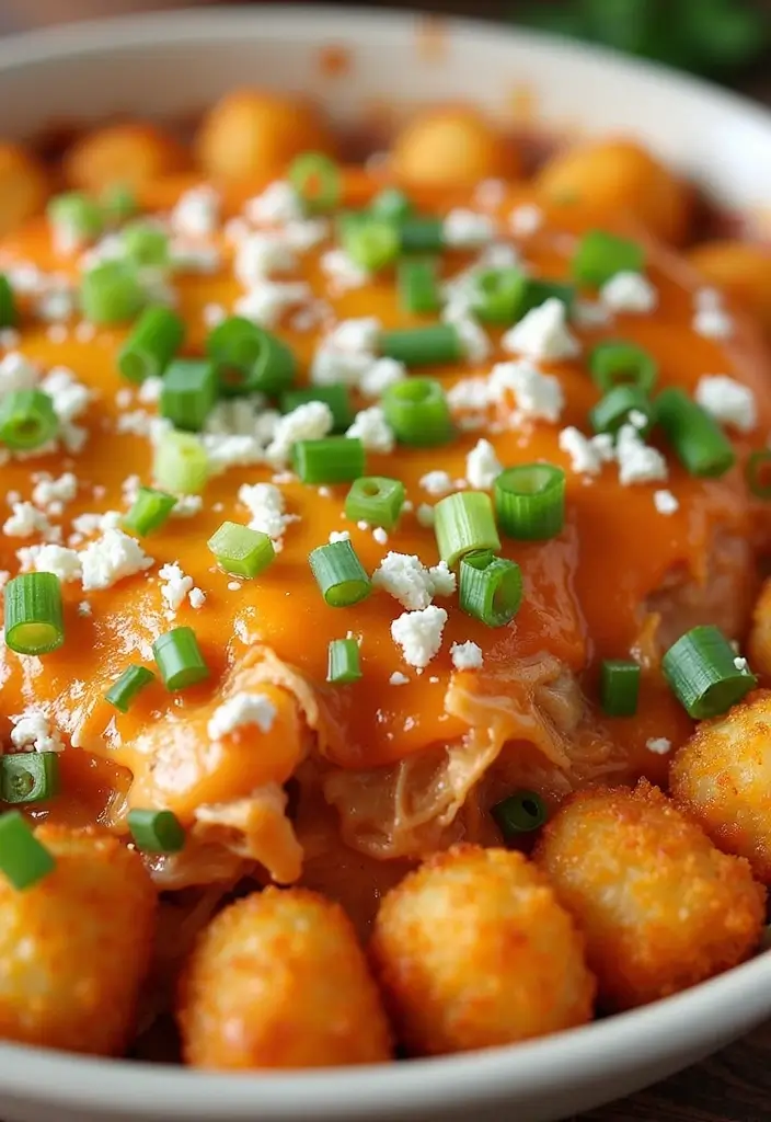 30+ Taco Tater Tot Casserole Recipes the Whole Family Will Love 36 30+ Taco Tater Tot Casserole Recipes the Whole Family Will Love - 6. Buffalo Chicken Taco Tater Tot Casserole