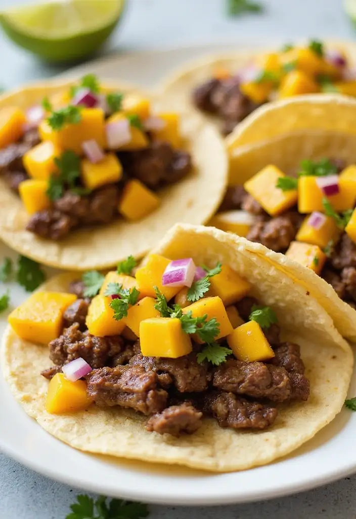 30 Top Round Steak Taco Recipes for Protein-Packed Meals 104 30 Top Round Steak Taco Recipes for Protein-Packed Meals - 16. Steak Tacos with Mango Salsa