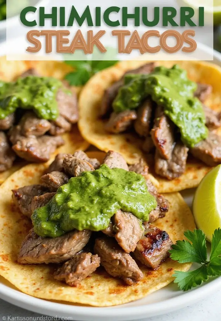 30 Top Round Steak Taco Recipes for Protein-Packed Meals 125 30 Top Round Steak Taco Recipes for Protein-Packed Meals - 19. Chimichurri Steak Tacos