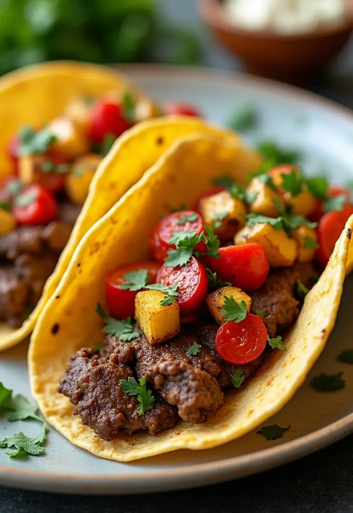 30 Top Round Steak Taco Recipes for Protein-Packed Meals 139 30 Top Round Steak Taco Recipes for Protein-Packed Meals - 21. Steak Tacos with Roasted Veggies