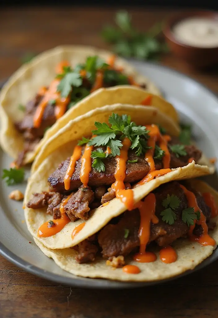 30 Top Round Steak Taco Recipes for Protein-Packed Meals 155 30 Top Round Steak Taco Recipes for Protein-Packed Meals - 23. Steak Tacos with Spicy Crema