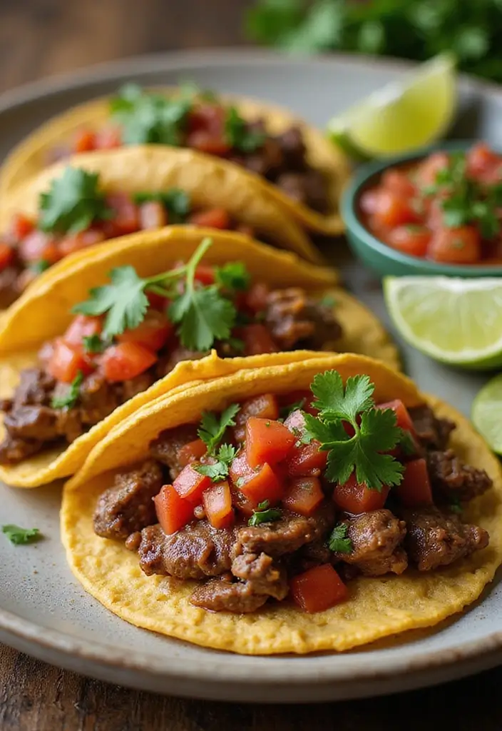 30 Top Round Steak Taco Recipes for Protein-Packed Meals 190 30 Top Round Steak Taco Recipes for Protein-Packed Meals - 28. Steak Tacos with Spicy Salsa