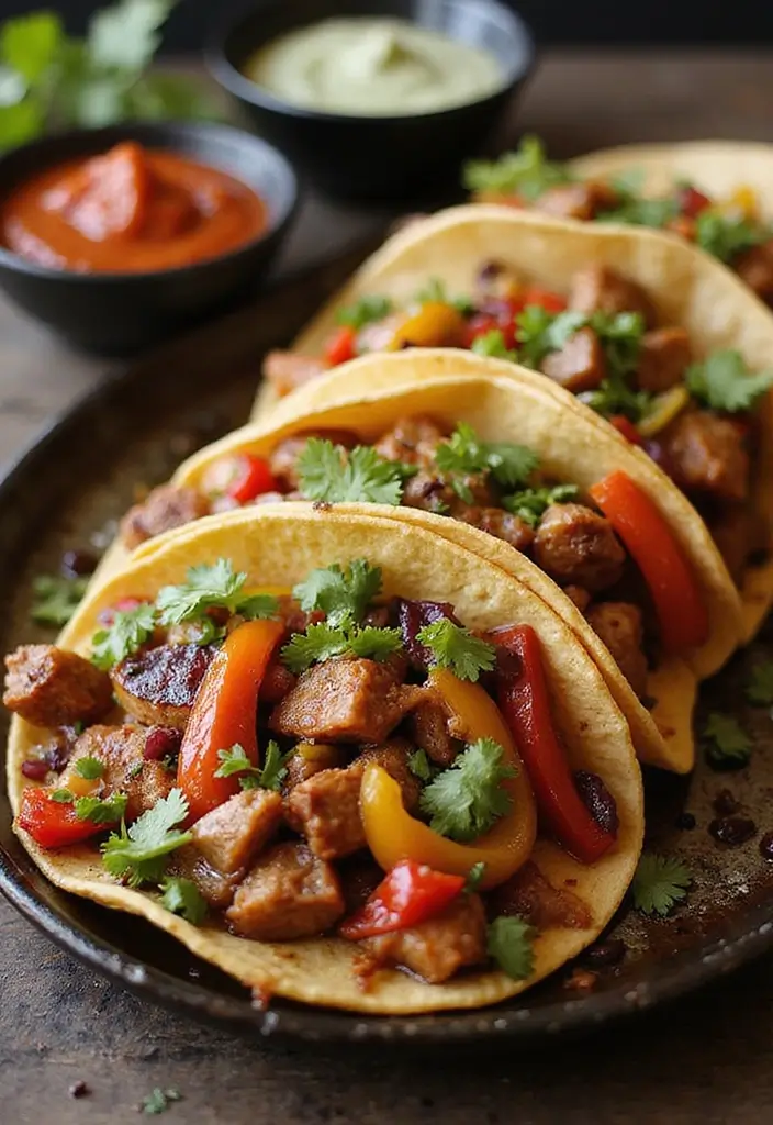30 Vegan Taco Tuesday Recipes for Plant-Based Fun 72 30 Vegan Taco Tuesday Recipes for Plant-Based Fun - 12. Fajita Tacos: Sizzling and Flavorful