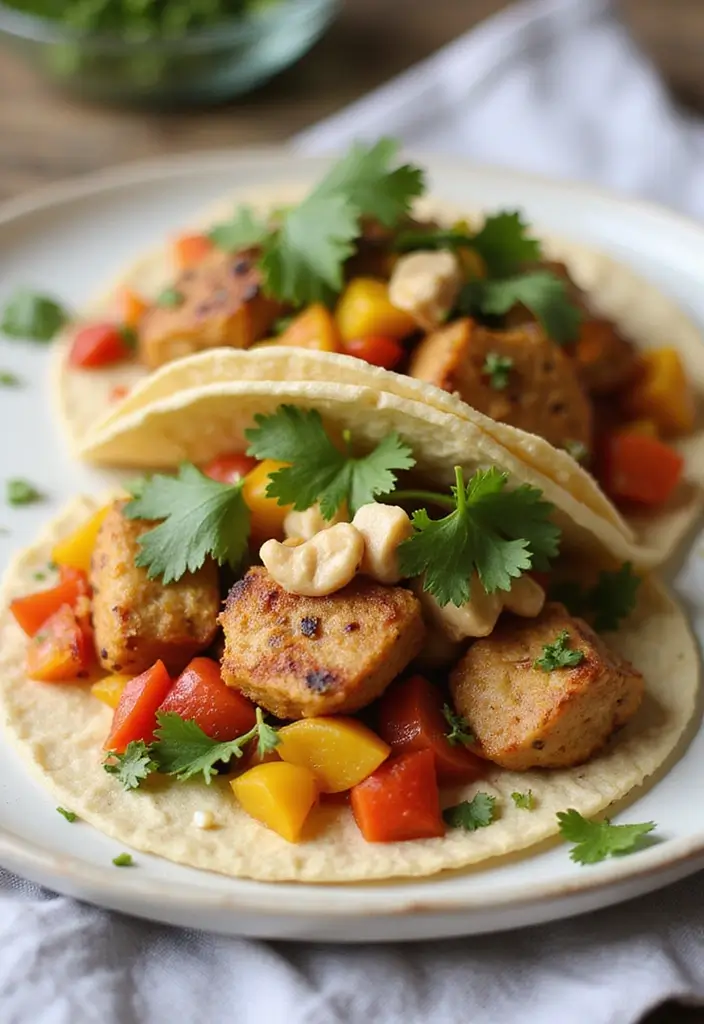 30 Vegan Taco Tuesday Recipes for Plant-Based Fun 107 30 Vegan Taco Tuesday Recipes for Plant-Based Fun - 17. Peanut Tofu Tacos: A Unique Flavor Pairing