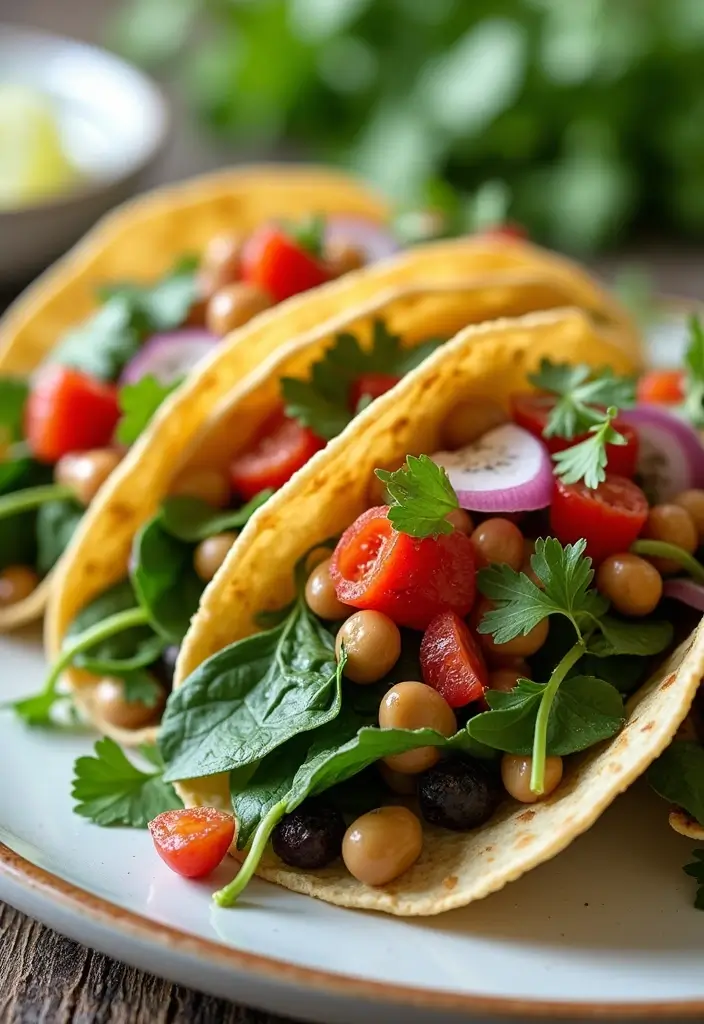 30 Vegan Taco Tuesday Recipes for Plant-Based Fun 114 30 Vegan Taco Tuesday Recipes for Plant-Based Fun - 18. Spinach and Bean Tacos: A Healthy Green Option